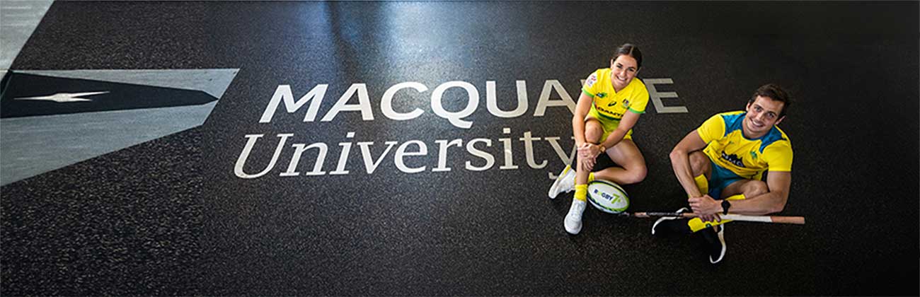 Two Macquarie Uni sport players