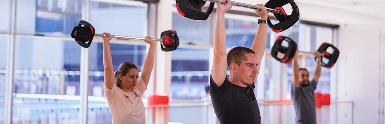 People in an exercise class
